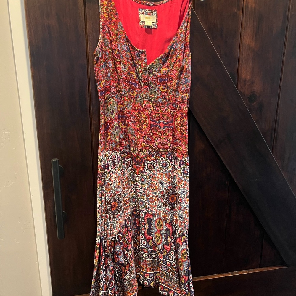Maeve Bohemian Red Paisley Maxi Dress